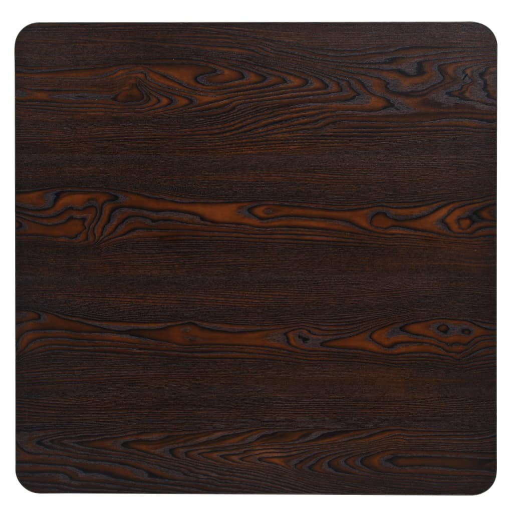 vidaXL Bistro Table MDF and Steel Square 80x80x75 cm Dark Ash